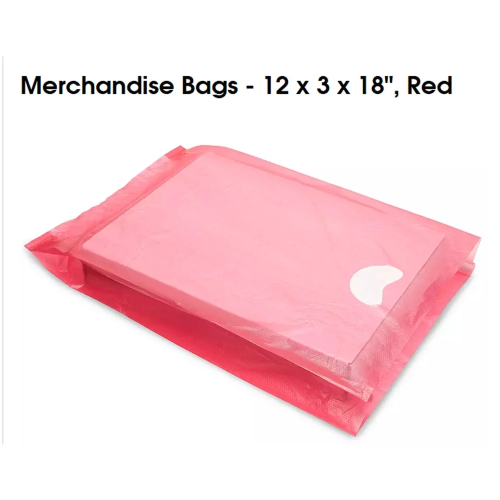 750+ Omnipak High-Density Merchandise Bags • Die-Cut Handle • 12x18in & 12x15in